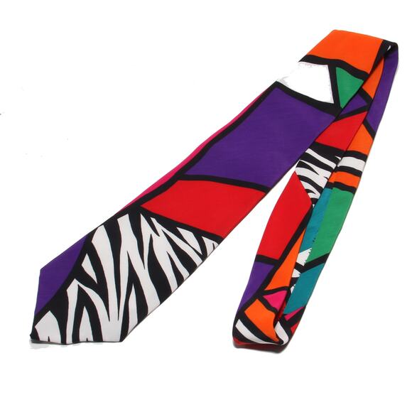 NEW Azia Abstract Animal Print Tie 3.5" x 57" - Picture 3 of 5